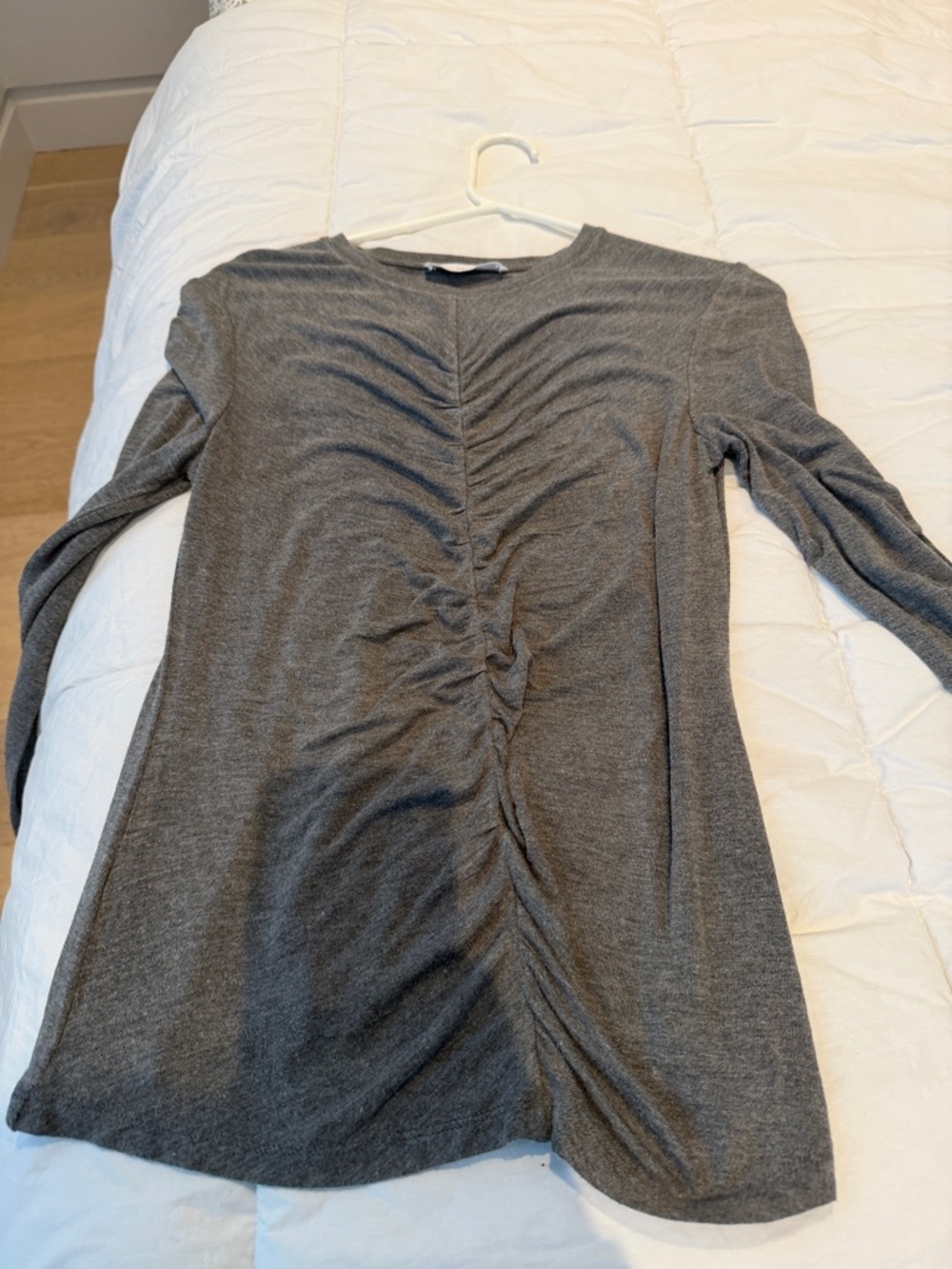 Mango Charcoal Gray Crewneck Top